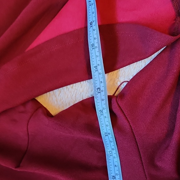 Shein burgundy womens shirt with split sleeves - Picture 7 of 7